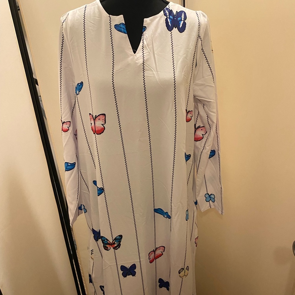 Butterfly Maxi Tunic Dress